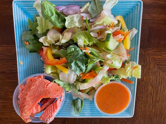 Wild Smoked Salmon Salad with Homemade Champagne Tomato Vinaigrette - Purpose By Dana - 3oz. Protein - 